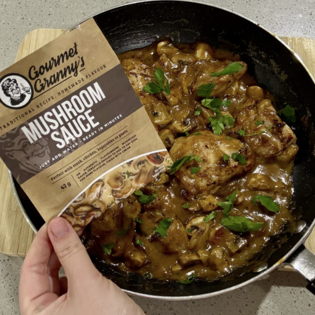 Lemon & Herb Chicken with Creamy Mushroom Sauce