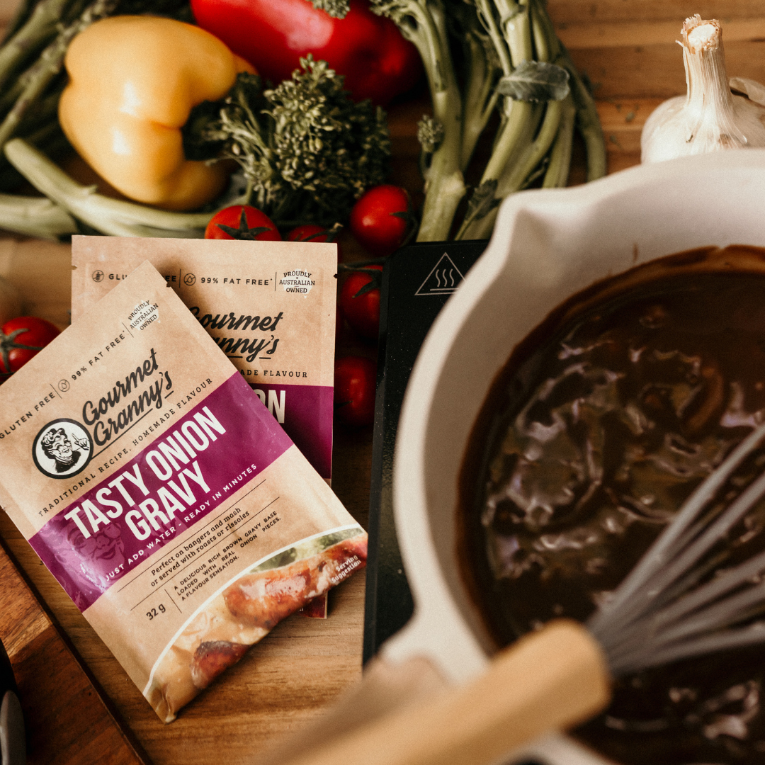 Slow-Cooked Beef & Onion Gravy Pie