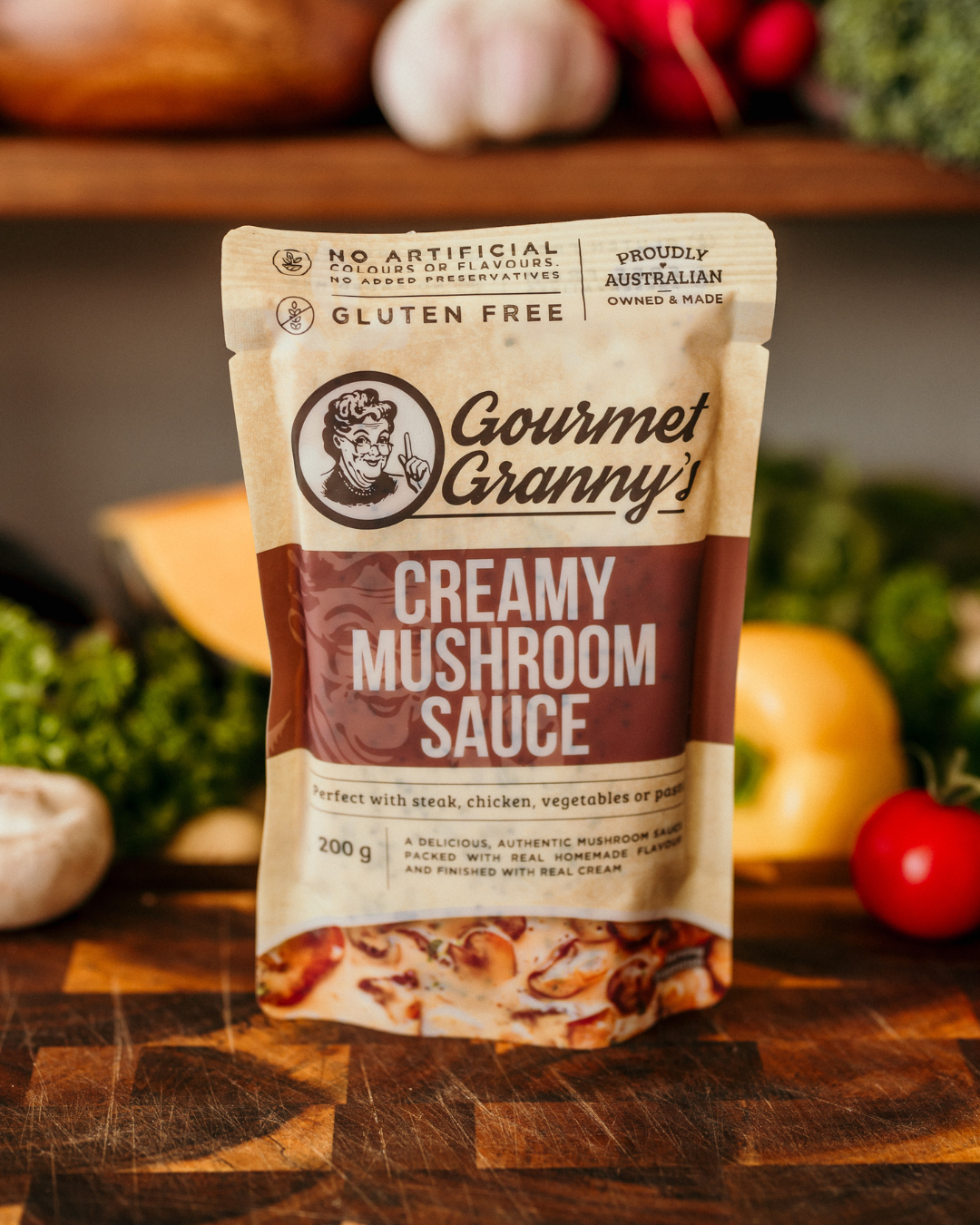 Liquid Heat and Serve Creamy Mushroom Sauce - 6 x 200g Pouches