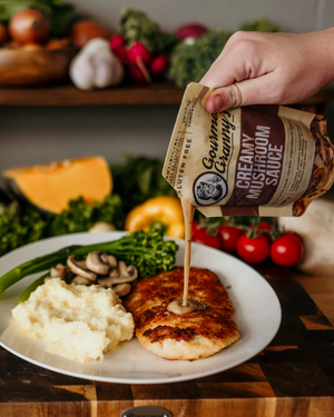 Liquid Heat and Serve Creamy Mushroom Sauce - 6 x 200g Pouches