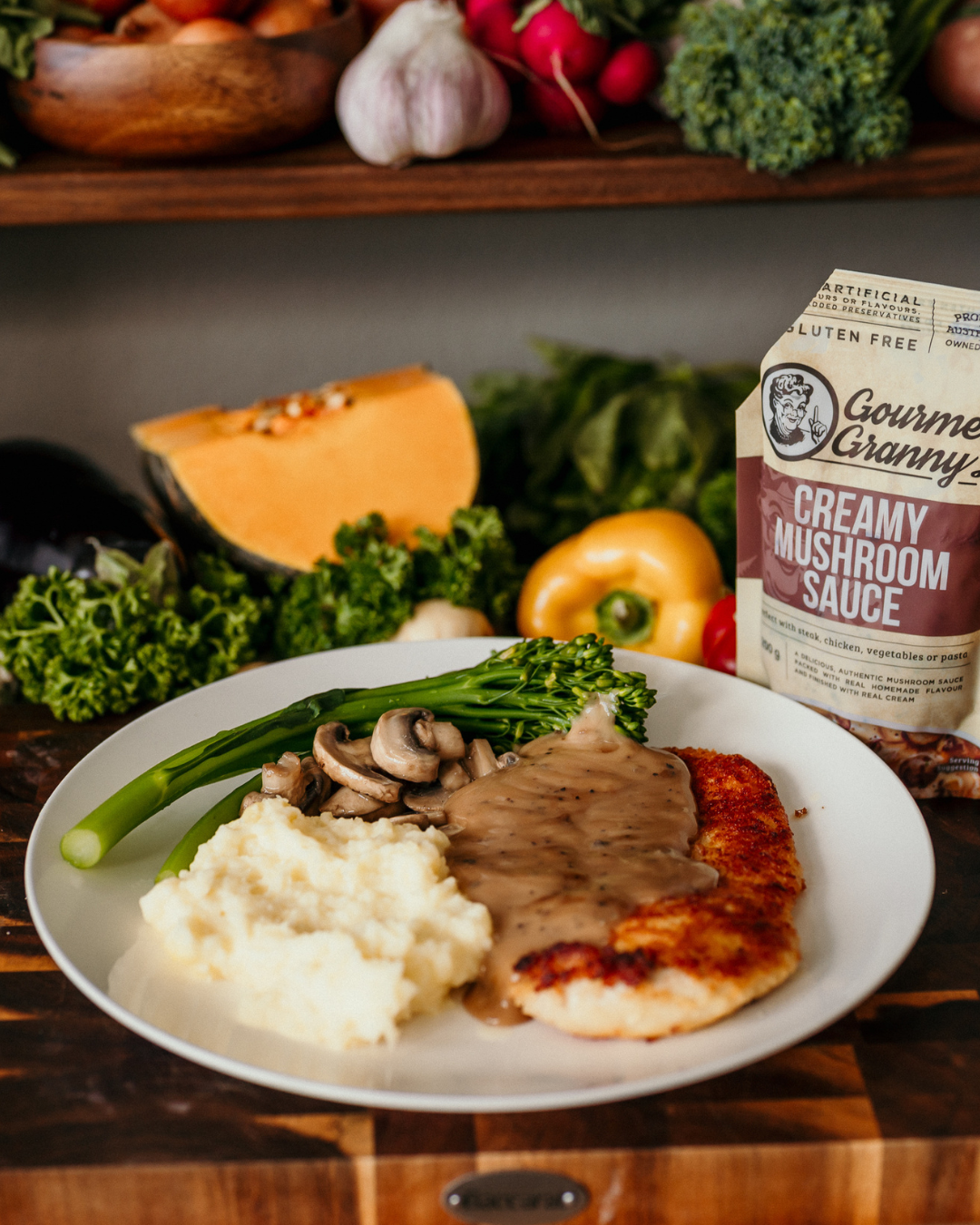 Liquid Heat and Serve Creamy Mushroom Sauce - 6 x 200g Pouches