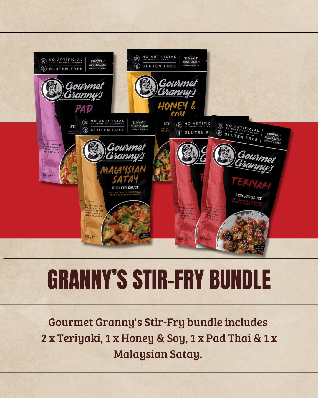 Asian Flavours Stir-Fry Pack - 5 x 200g Pouches