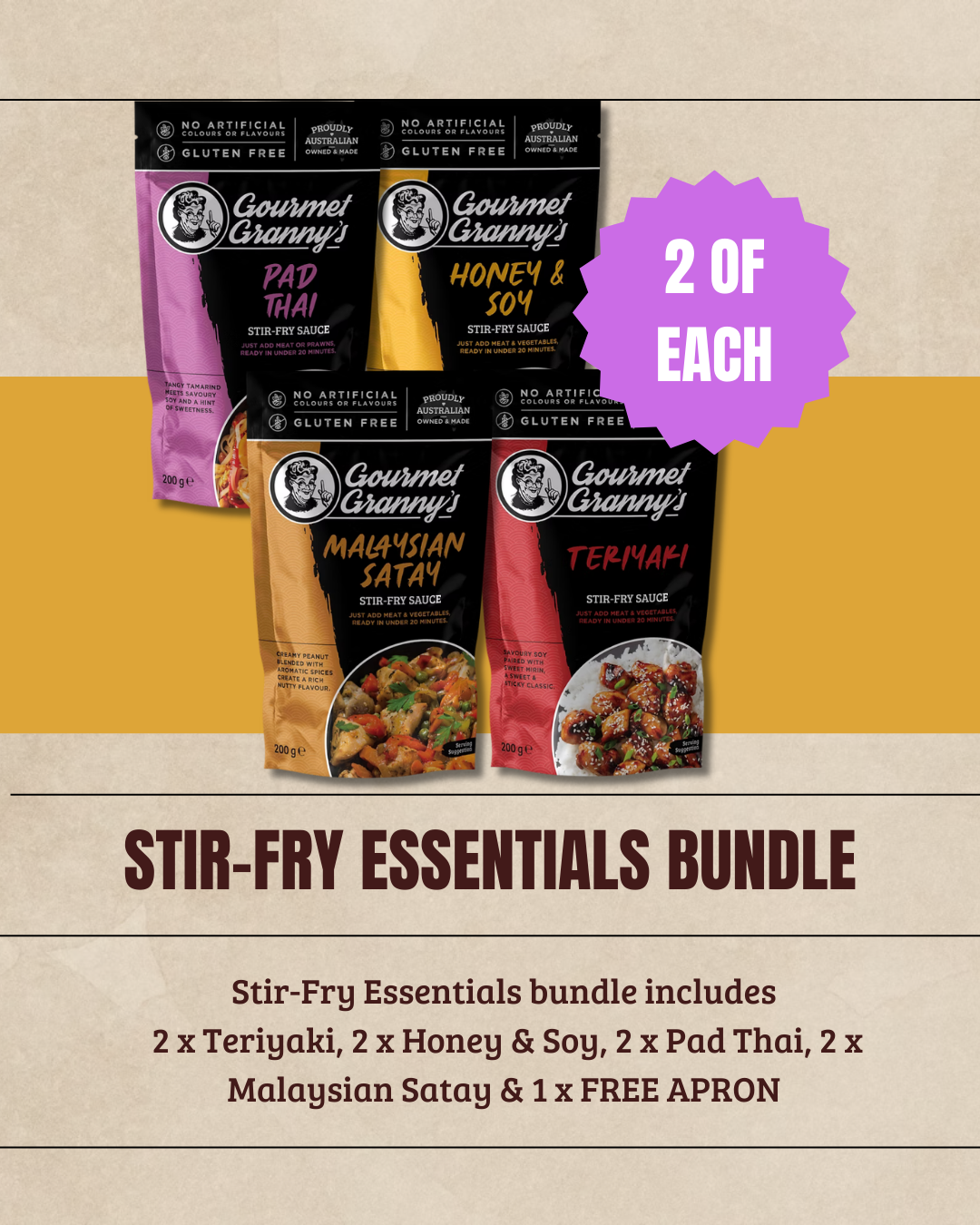 Stir-Fry Essentials Bundle - 8 x 200g Pouches