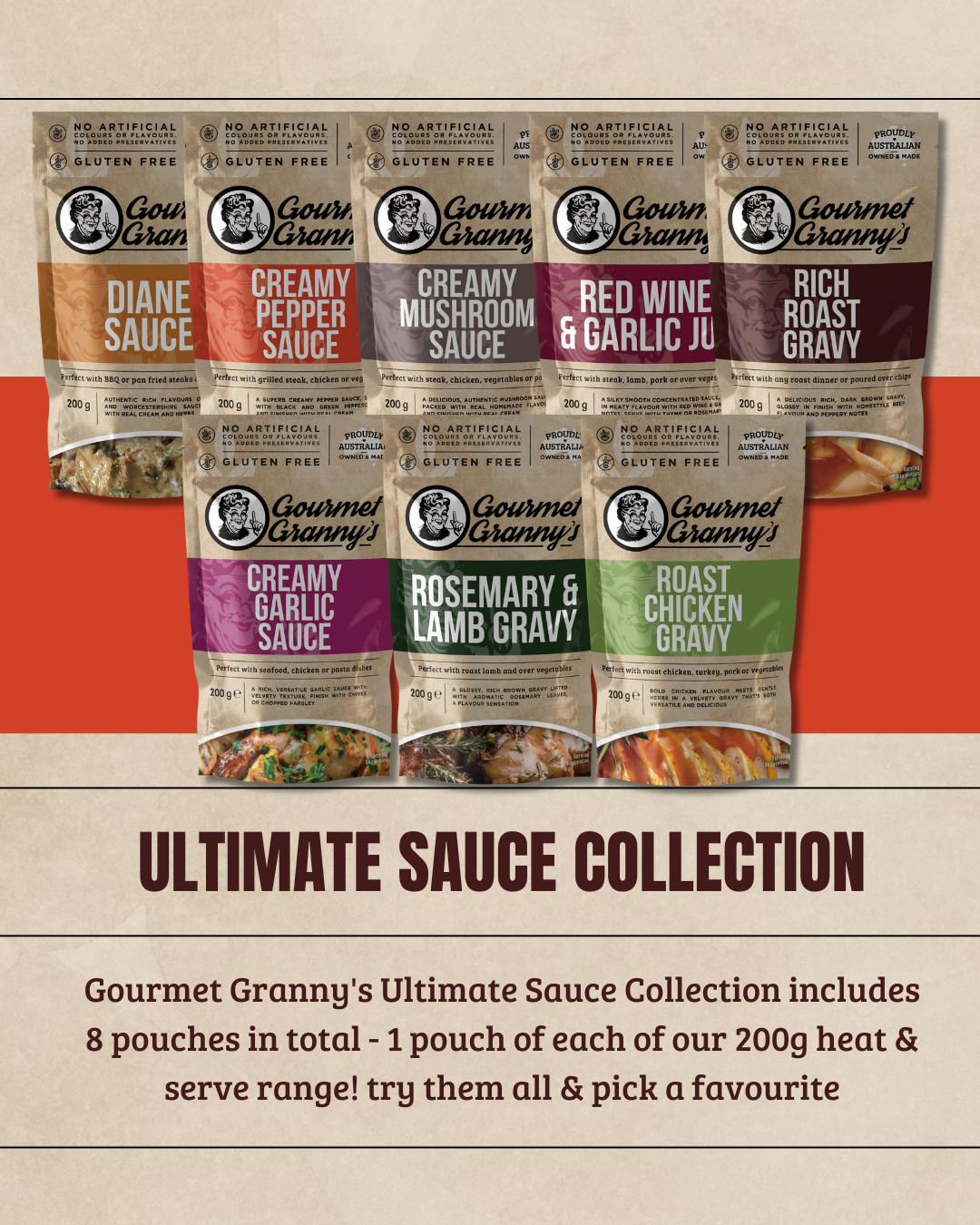 Ultimate Sauce Collection - 8 x 200g Pouches